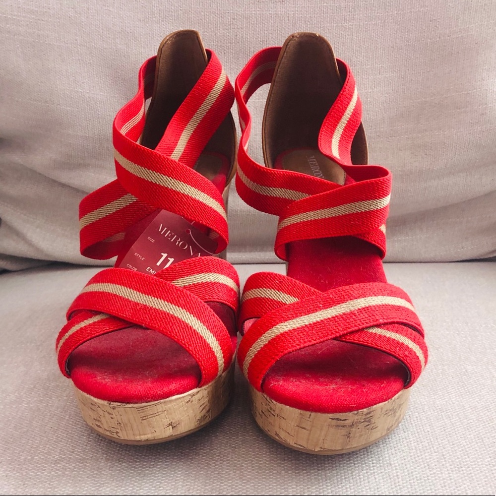 NWT Cork Wedges